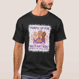 Blekt Händer-Lila, upp till dag för militära barn T Shirt