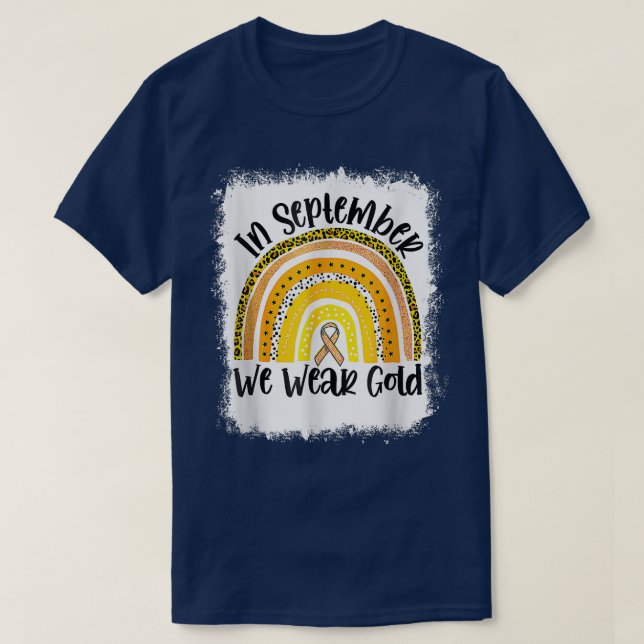 Blekt i september, vi Bära Guld Rainbow Childho T Shirt (Design framsida)