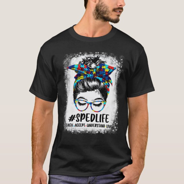 Blekt lärar-tofs Specialundervisning Undervisa T Shirt (Framsida)