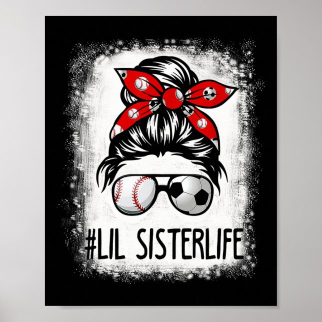 Blekt Lil syster Life Fotboll Rödis Bysebyll Poster (Framsidan)