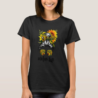 Blekt Mamma Life Messy Hair Bun Solros Kvinnor M T Shirt
