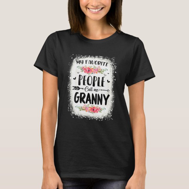 Blekt mina favoriter kallar mig Granny Tee (Framsida)