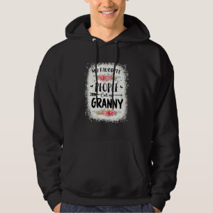 Blekt mina favoriter kallar mig Granny Tee Hoodie