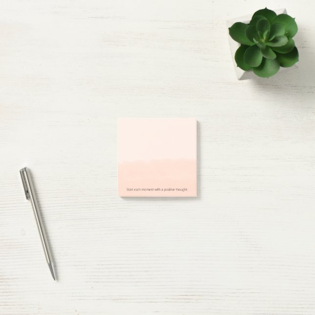 Blekt Orange Akvarell Abstrakt Post-it Block (Kontor)