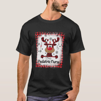 Blekt Pediatrisk sjuksköterska Life Reindeer jul X T Shirt