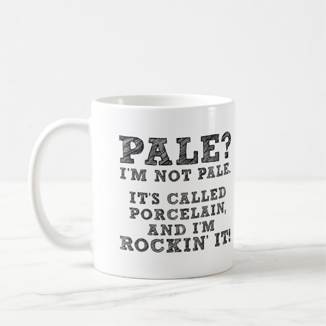Blekt Rockande Porslin Rolig Mugg (Vänster)