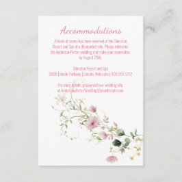 Blekt Rosa Blommig Kuvert Tilläggskort