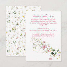 Blekt Rosa Blommig Kuvert Tilläggskort