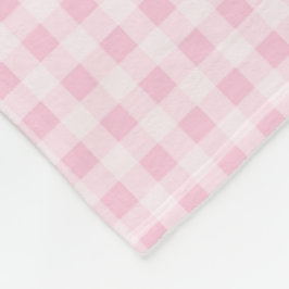 Blekt rosa Gingham Fleecefilt