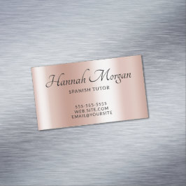 Blekt Rosa Guld Elegant Ombre Magnetiska Visitkort