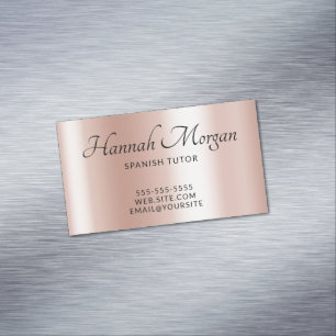 Blekt Rosa Guld Elegant Ombre Magnetiska Visitkort