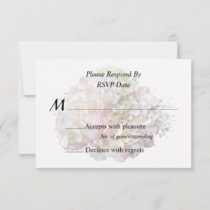 Blekt Rosa Hydrangea Med Babyandning OSA Kort