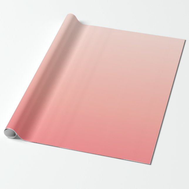 Blekt rosa och persikogradient presentpapper (Utrullad)