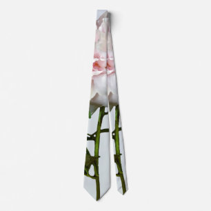 Blekt rosa peon och knopp slips