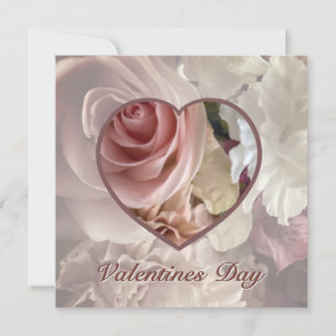 Blekt Rosa Ros Alla Hjärtans Dag-Kort Inbjudningar
