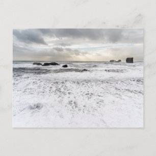 Blekt skummande havslandskap, Island Vykort