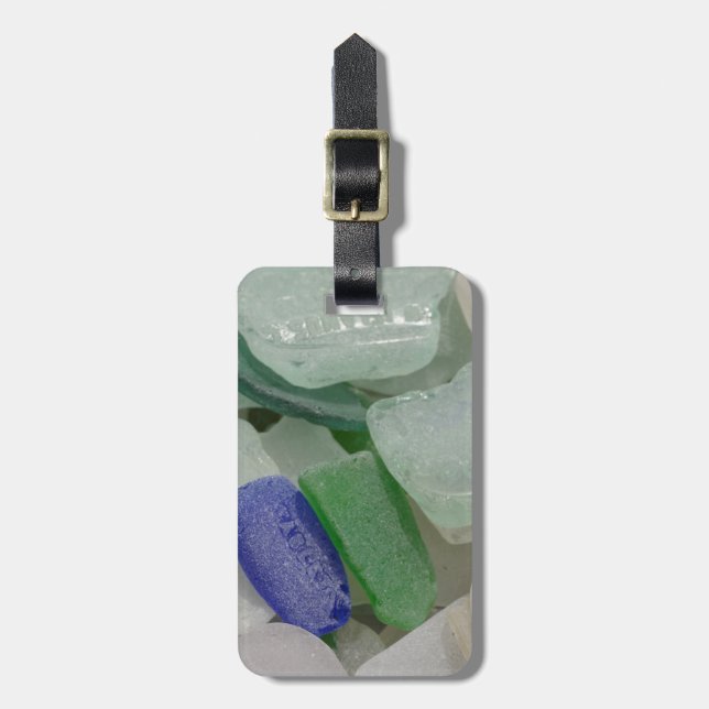 Blekt strandglas bagagebricka (Vertikal Framsida)