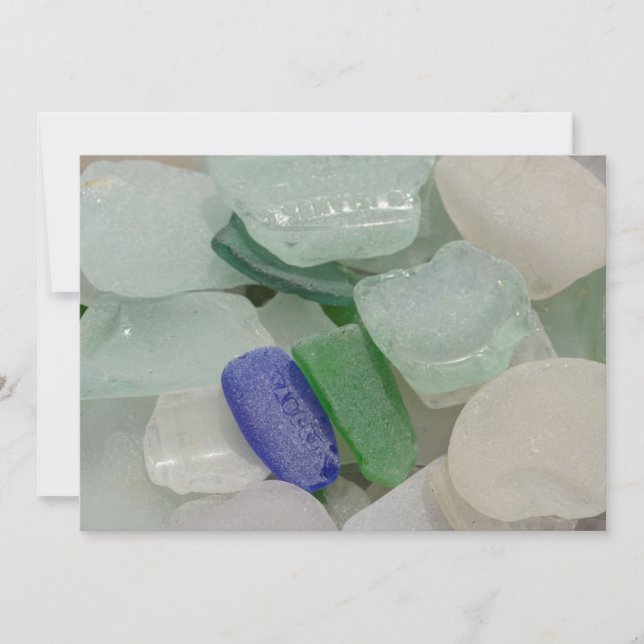 Blekt strandglas tack kort (Framsida)