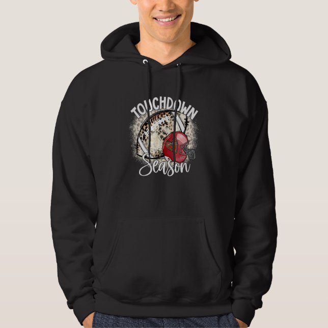 Blekt touchdown-säsong amerikansk fotbollsmatch D Hoodie (Framsida)