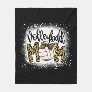 Blekt volleyboll Mamma Leopard Roligt Boll Mamma M Fleecefilt