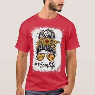 Blekta solrosor Mamma-livstid för Mors dag T Shirt