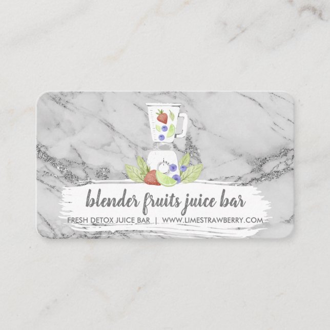 Blender Frukter Blandad dryck färsk juice marmor Visitkort (Framsida)