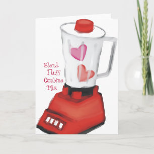 Blender smoothie från kärlek hjärta Valentines day Helgkort