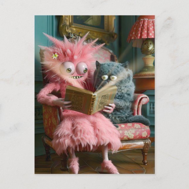 blending female features with monstrous traits vykort (Framsida)