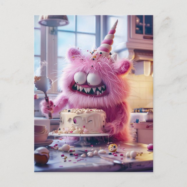 blending female features with monstrous traits vykort (Framsida)