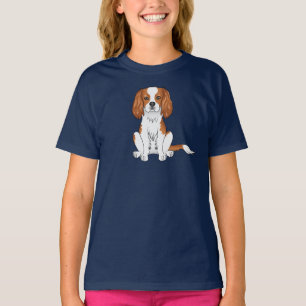 Blenheim Cavalier King Charles Spaniel Hund sittan T Shirt