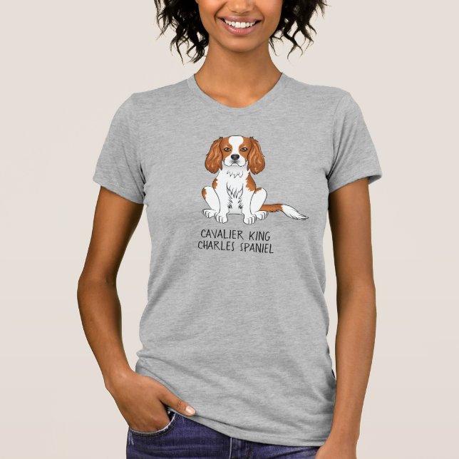Blenheim Cavalier King Charles Spaniel Hund & Text T Shirt (Framsida)