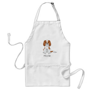 Blenheim Cavalier King Charles Spaniel & Namn Förkläde