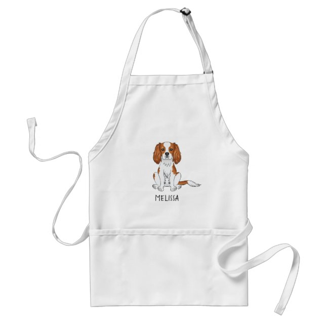 Blenheim Cavalier King Charles Spaniel & Namn Förkläde (Framsidan)