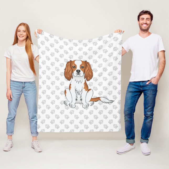 Blenheim Cavalier King Charles Spaniel & Tassar Fleecefilt (På plats)