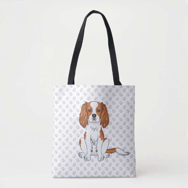 Blenheim Cavalier King Charles Spaniel & Tassar Tygkasse (Framsida)