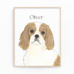 Blenheim Cavalier Kung Charles Spain Fototryck<br><div class="desc">Jag är i kärlek med denna vackert detaljerade vattenfärgsillustration av en röd och vit blenheim cavalier kung charles spaniel! Anpassa de här bilderna med ditt namn eller monogram för att komplettera din dekoration och ändra typsnitt genom att markera alternativet "Redigera med design verktyg" vid anpassning. Köp resten av min samling...</div>