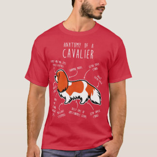 Blenheim Cavalier Kung Charles Spain Hund Anatomy T Shirt