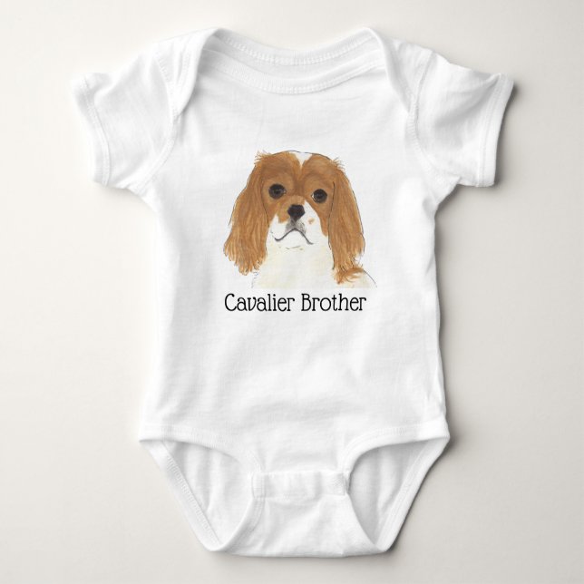 Blenheim Cavalier Kung Charles Spain Hund T Shirt (Framsida)