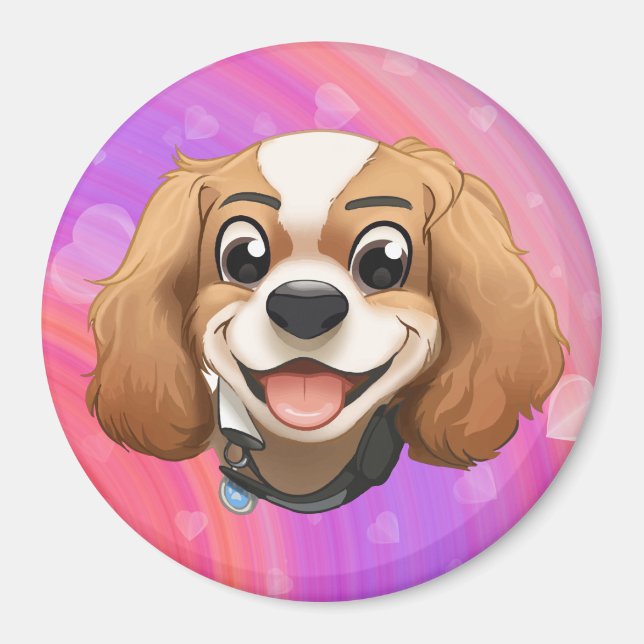 Blenheim Cavalier Kung Charles Spain Magnet (Framsidan)