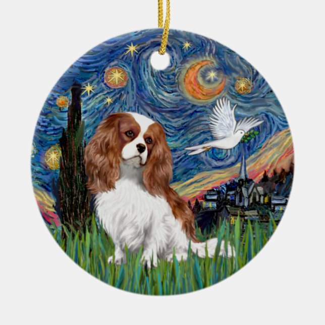 Blenheim Cavalier Kung Charles Spain Ornament (Framsidan)