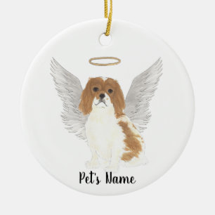 Blenheim Cavalier Kung Charles Spain Sympathy P Julgransprydnad Keramik