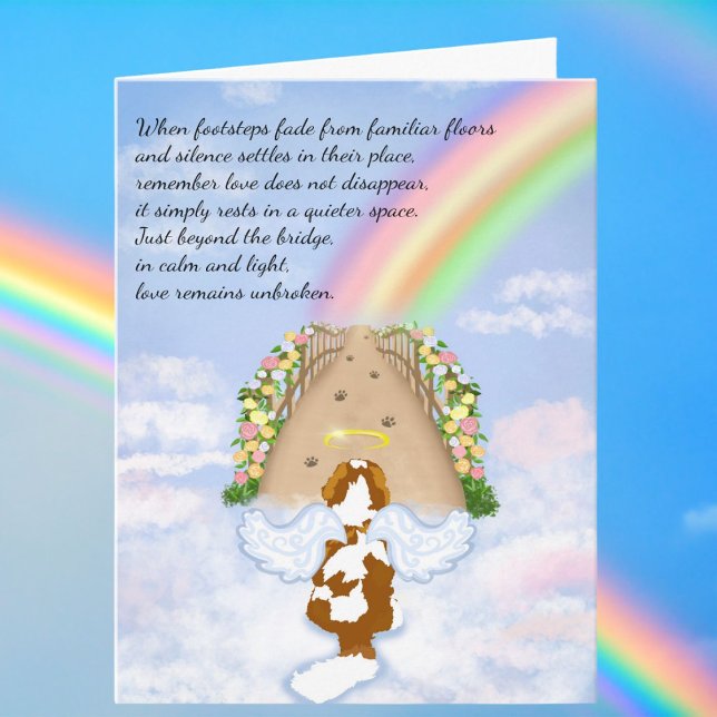 Blenheim Cavalier Rainbow Clouds Bridge Sympati Kort (Skapare uppladdad)