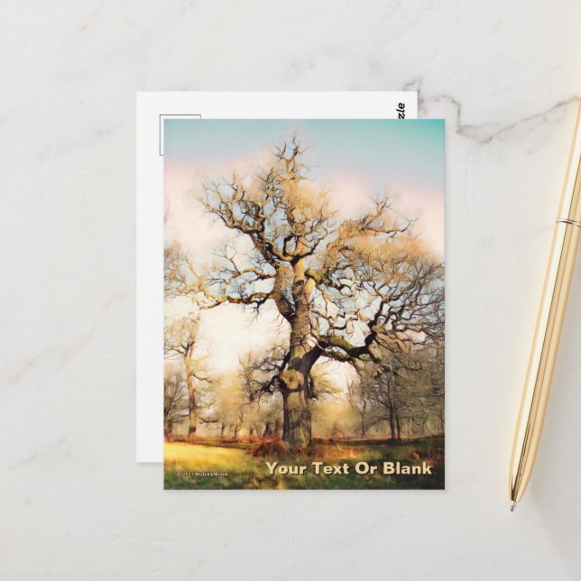 Blenheim Palace English Oak Vykort (Fram/Back In Situ)