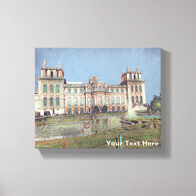 Blenheim Palace - Vintage Canvastryck (Framsida)