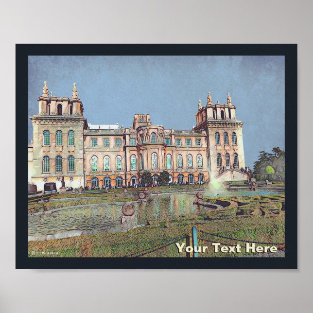 Blenheim Palace - Vintage Poster (Framsidan)