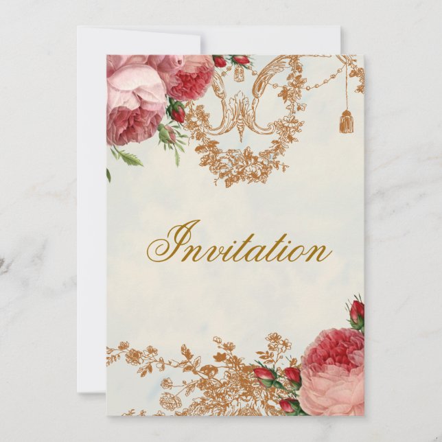 Blenheim Rose - Sommarhimlen Inbjudningar (Framsida)