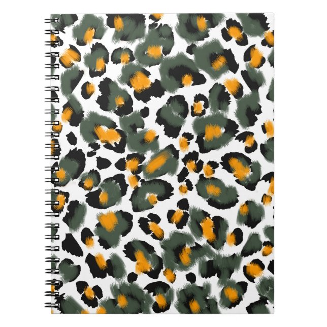 Bleopard Animal Print Struktur Background Anteckningsbok (Framsidan)