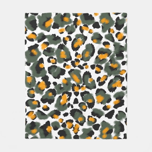 Bleopard Animal Print Struktur Background Fleecefilt (Framsidan)