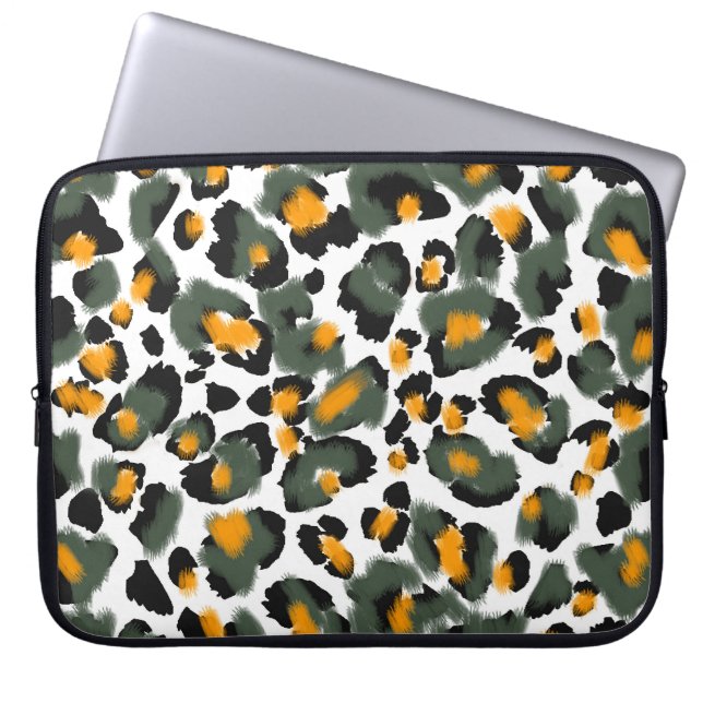 Bleopard Animal Print Struktur Background Laptop Fodral (Framsidan)