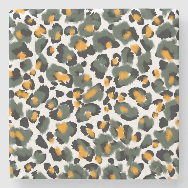 Bleopard Animal Print Struktur Background Stenunderlägg (Framsidan)
